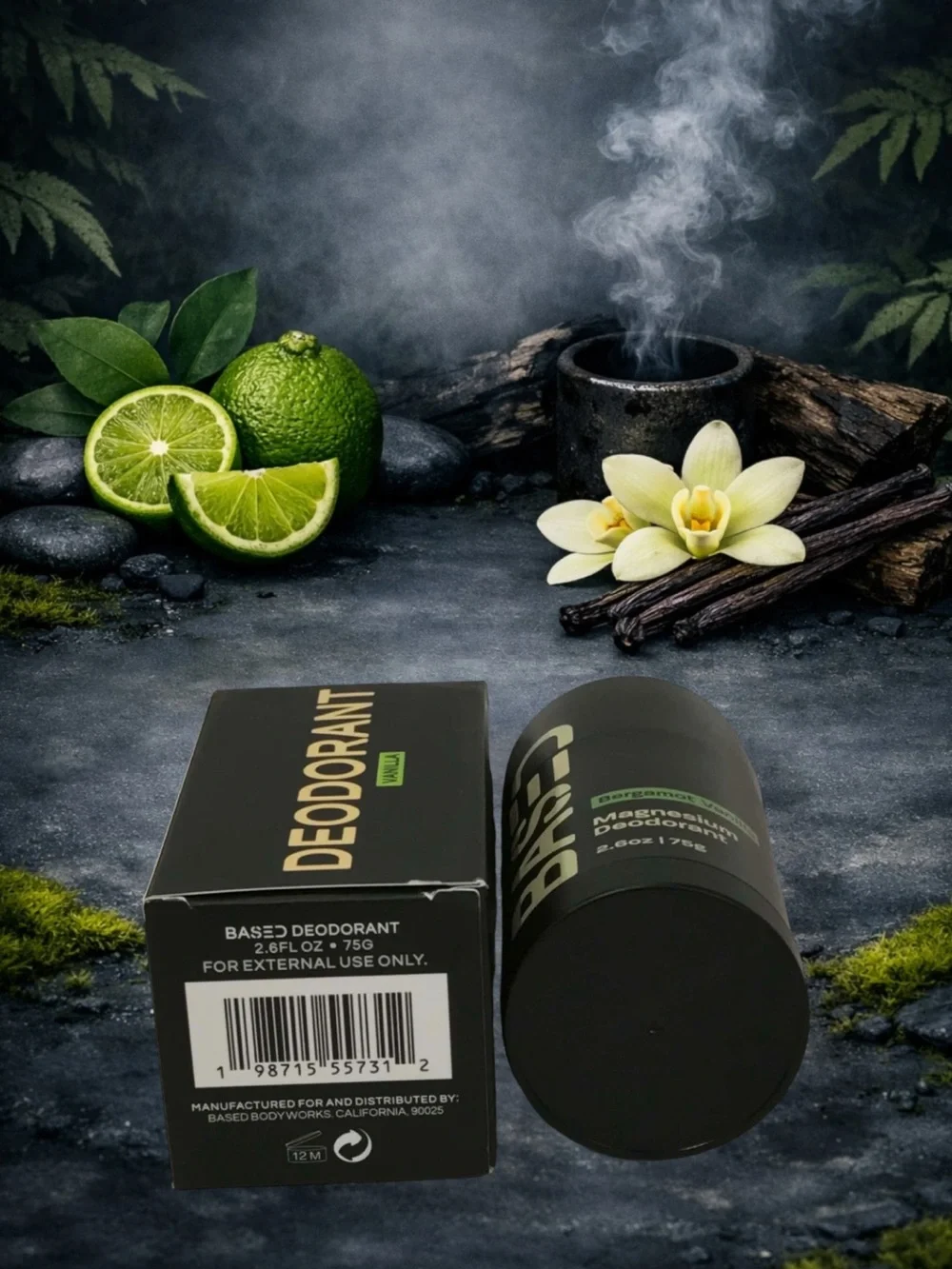 BASED Bodyworks Bergamot Vanilla Deodorant 2.6 oz New In Box